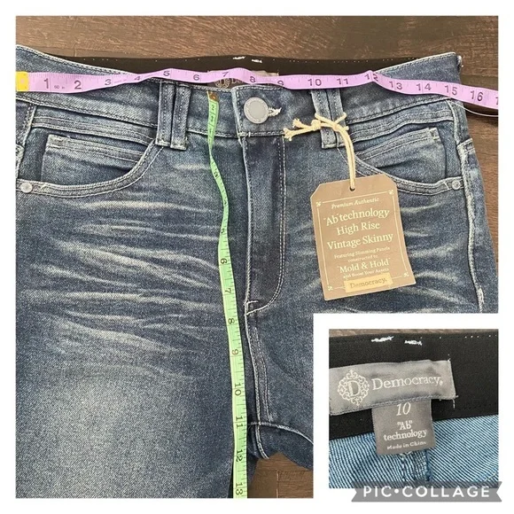 DEMOCRACY AB Technology High Rise Raw hems Women's Jeans-Sizes 8 & 10 - Picture 10 of 11